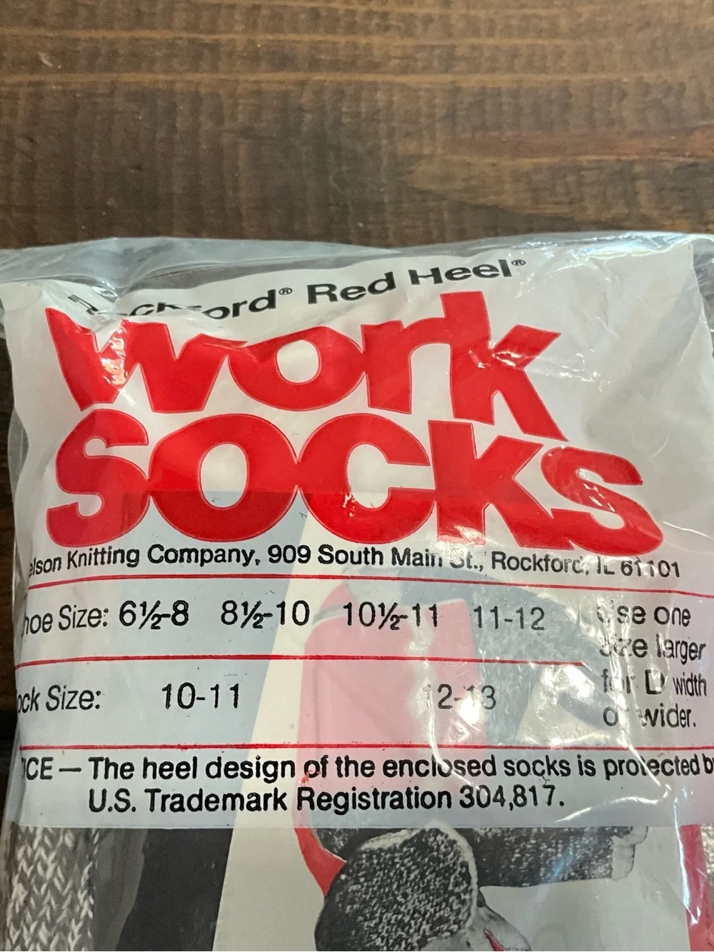 Vintage 3 pack Nelson Red Heel Work Socks Size 12-13 NOS Sock Monkey Elephant